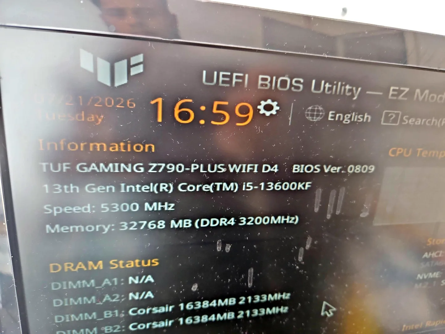 Desktop PC displaying BIOS information during hardware testing in Birmingham