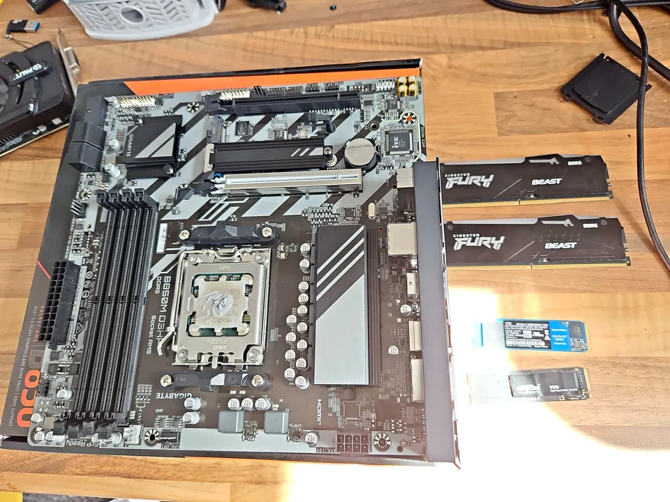 Computer components being checked for a compatible upgrade in Birmingham