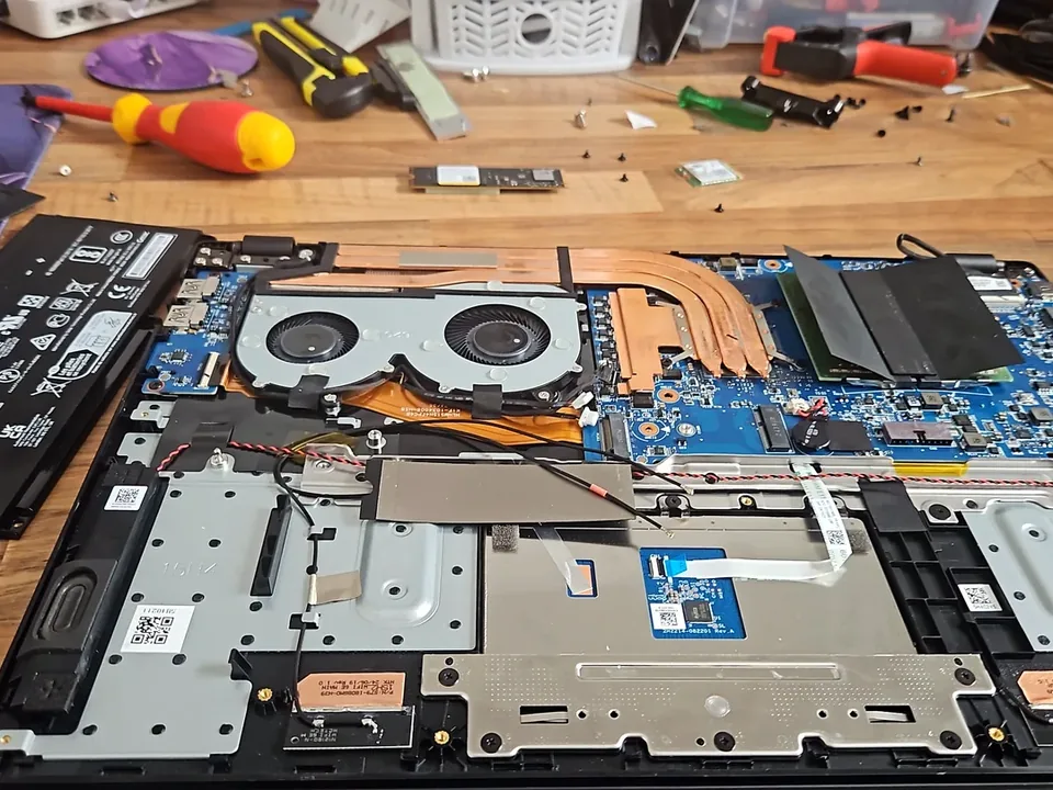 Laptop being checked for slow performance, storage, memory and temperature problems at PC Repair Guru Birmingham