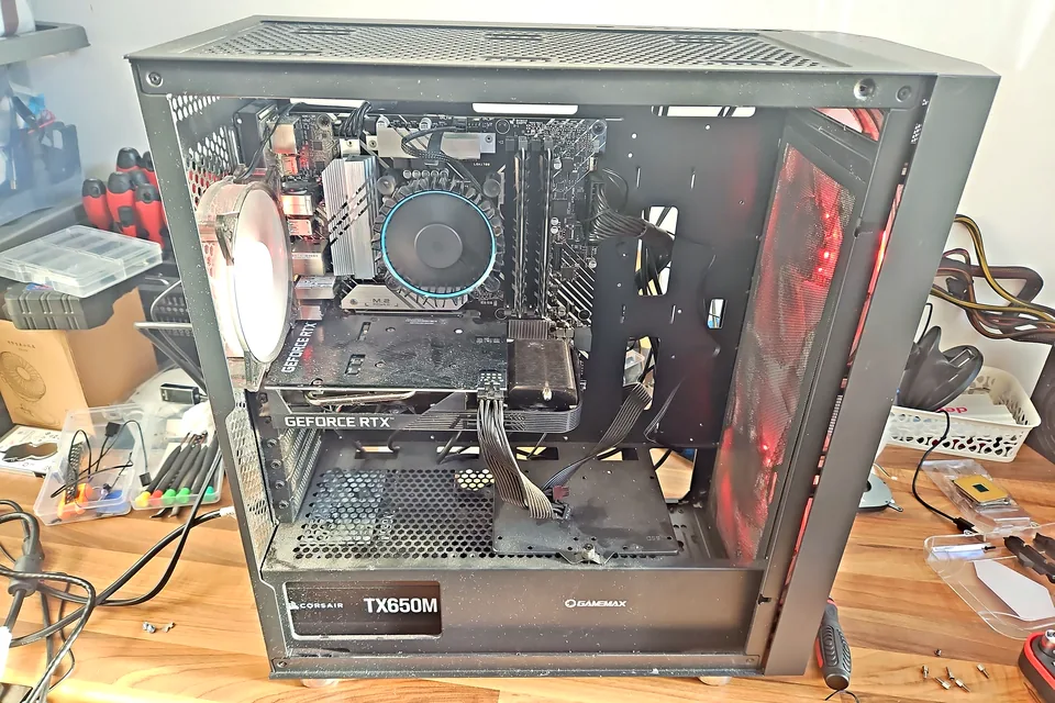 Desktop PC before cleaning at PC Repair Guru in Birmingham