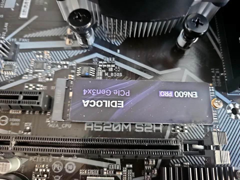 SSD installed in a desktop computer during an upgrade at PC Repair Guru in Birmingham